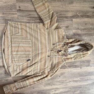 Striped Beige and Brown fleece
